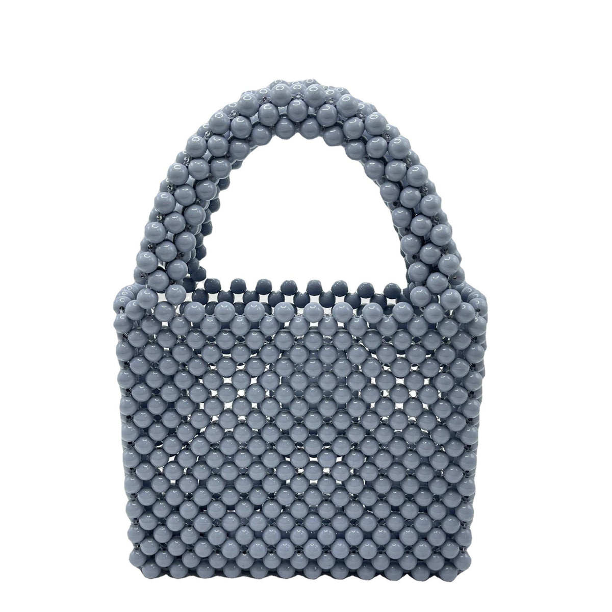 Eprolo beaded handbag with solid color design, featuring intricate beaded details and a stylish hand strap.