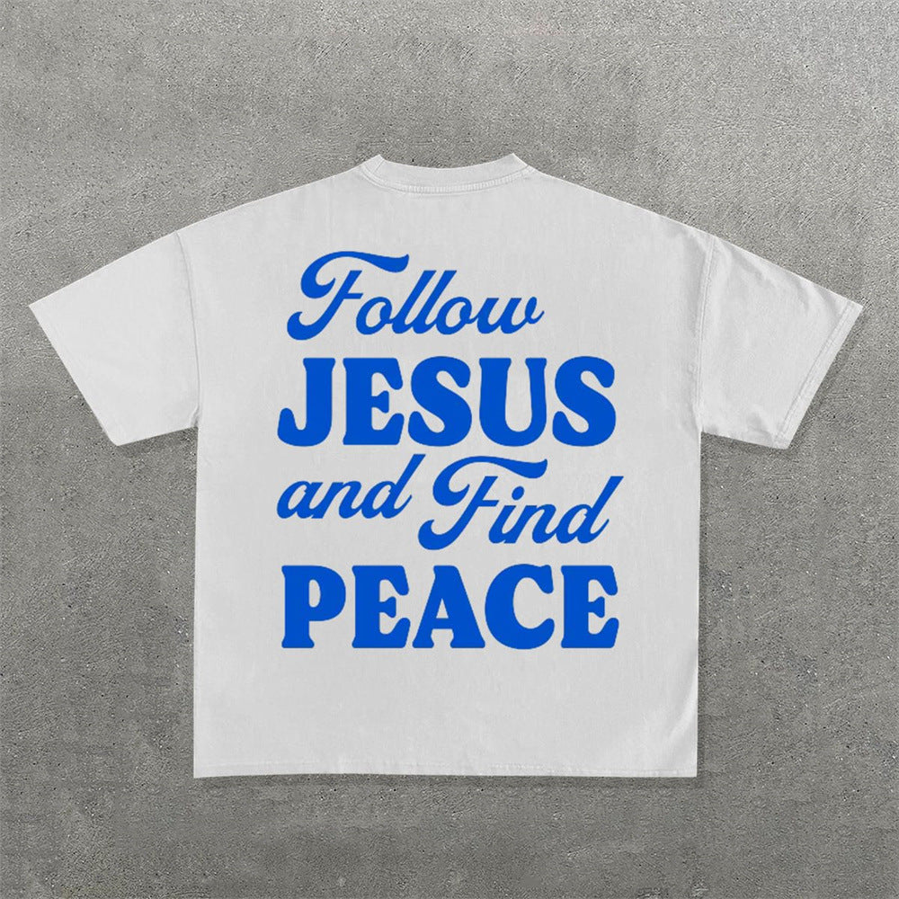 Oversized eprolo fashion T-shirt with letter pattern design, casual fit, and soft fabric in a relaxed style.