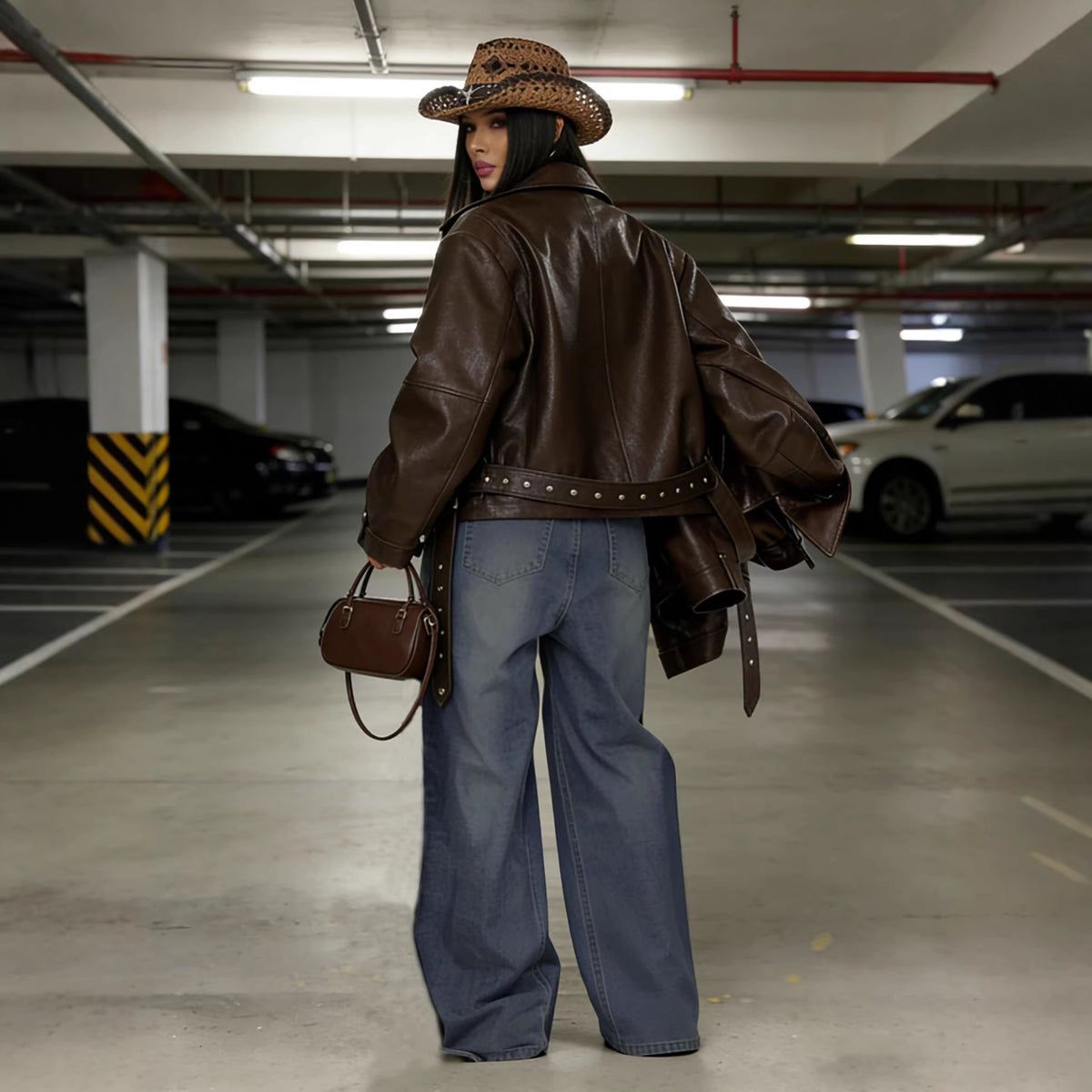 Washed denim multi-button straight-leg jeans by Plush Fashion Hub, showing front view with classic five-pocket design and button details.