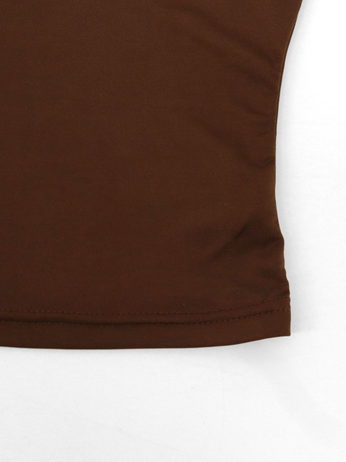 Elegant satin-feel cowl neck sleeveless blouse with ruched detailing from Plush Fashion Hub, showcasing a stylish cami top design.