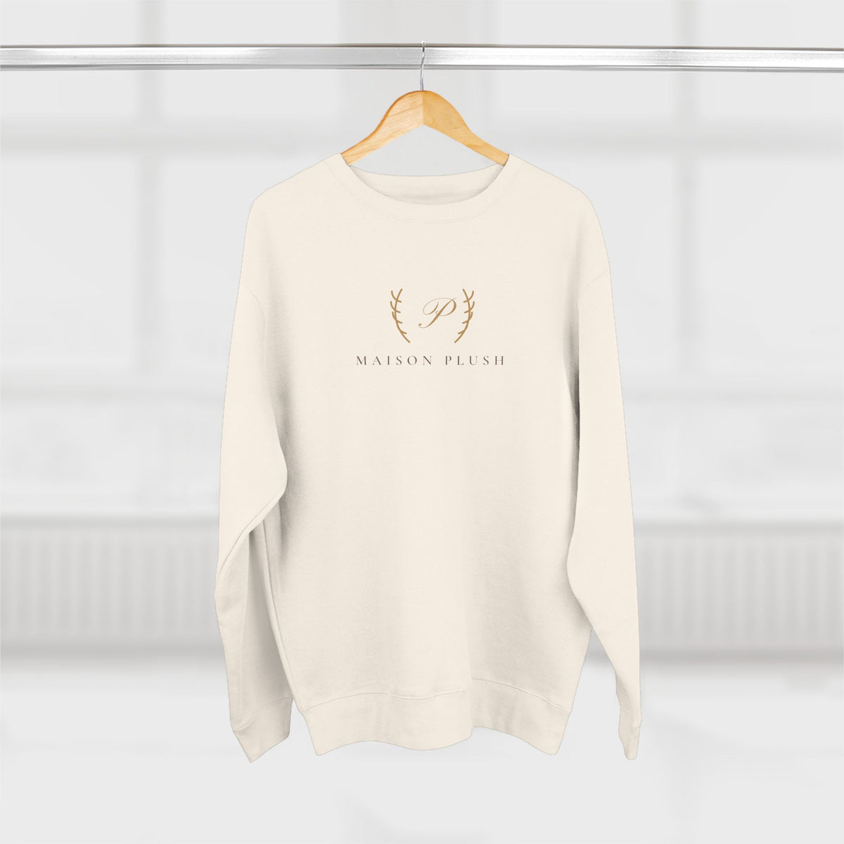 Maison Plush Monogram Crewneck Sweatshirt | Women's Cute Luxury Sweatshirt