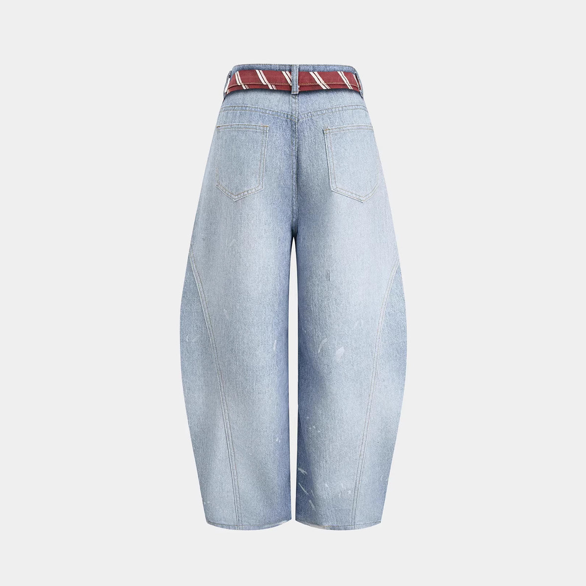 Street style badge print dagger jeans by Plush Fashion Hub featuring edgy badge and dagger graphic design on denim.