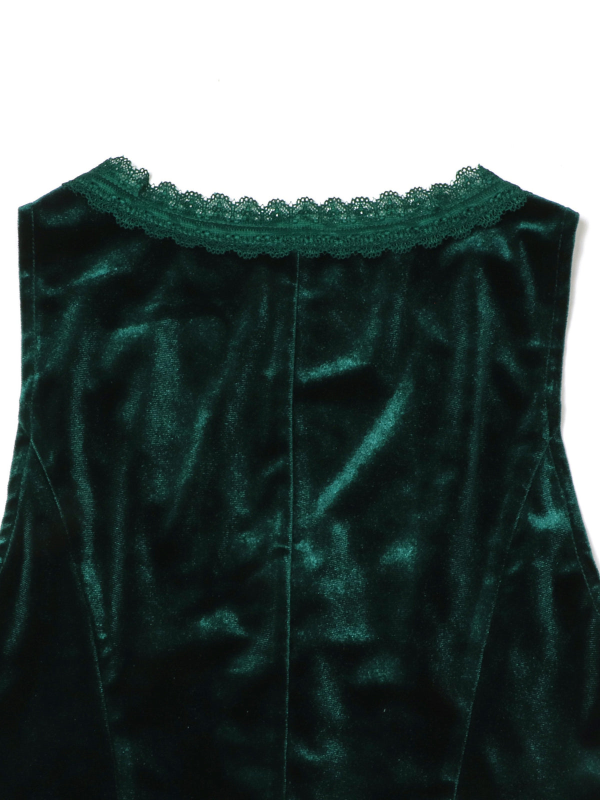 Velvet button-down vest from Plush Fashion Hub with delicate lace trim, featuring a stylish and elegant top design.