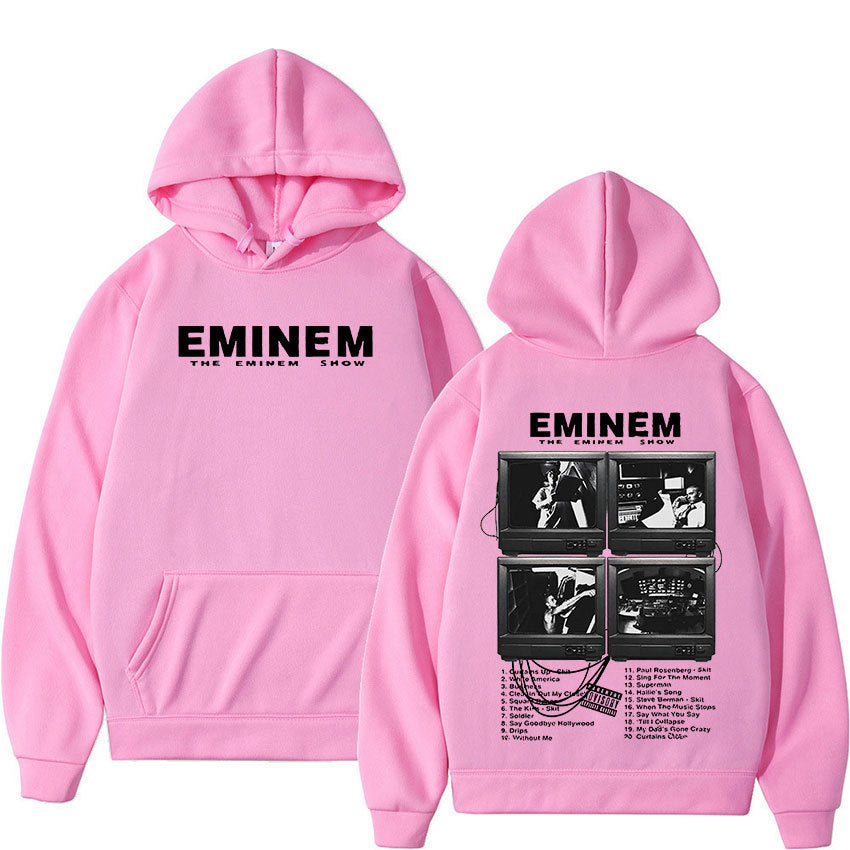 Eprolo Eminem World Tour hoodie sweatshirt, unisex fashion hoodie with tour graphics, casual streetwear for fans and music lovers.