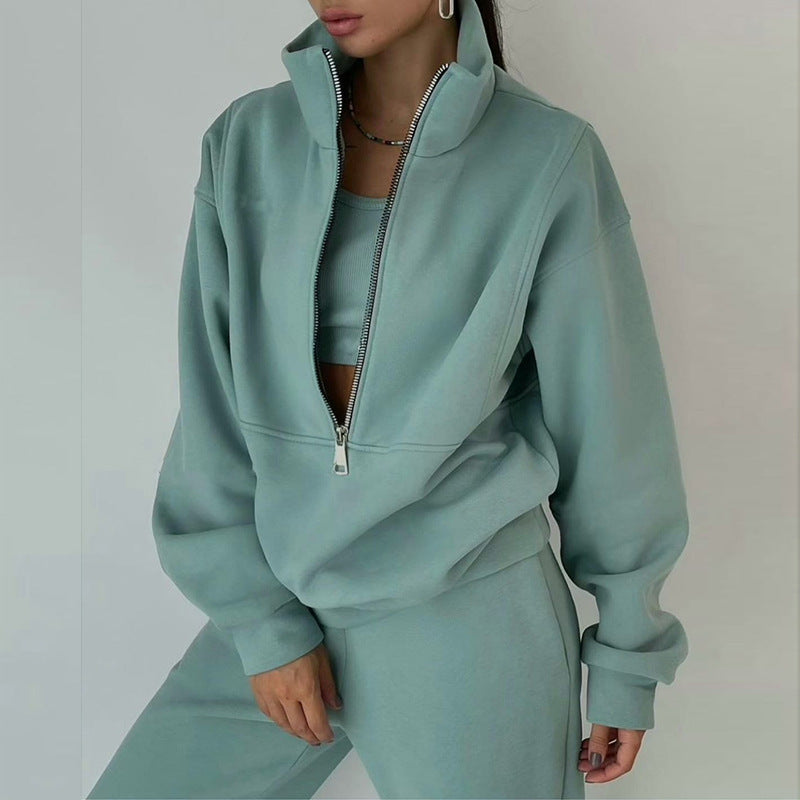 Velvet Touch Fleece Sporty Co-Ord Set by Plush Fashion Hub featuring a two-piece comfortable, stylish fleece loungewear set.