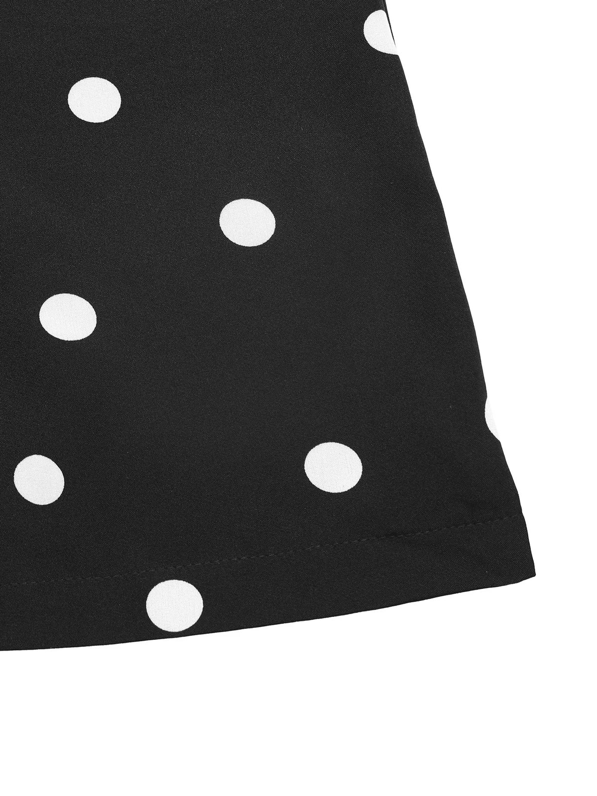 Polka dot strapless wide-leg jumpsuit from Plush Fashion Hub featuring a chic, stylish design and flowing fabric.