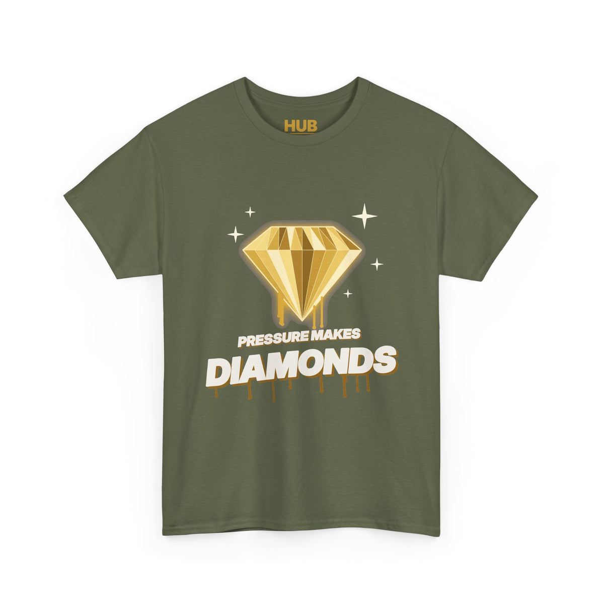 Pressure Makes Diamonds Tee – Black & Gold Streetwear
