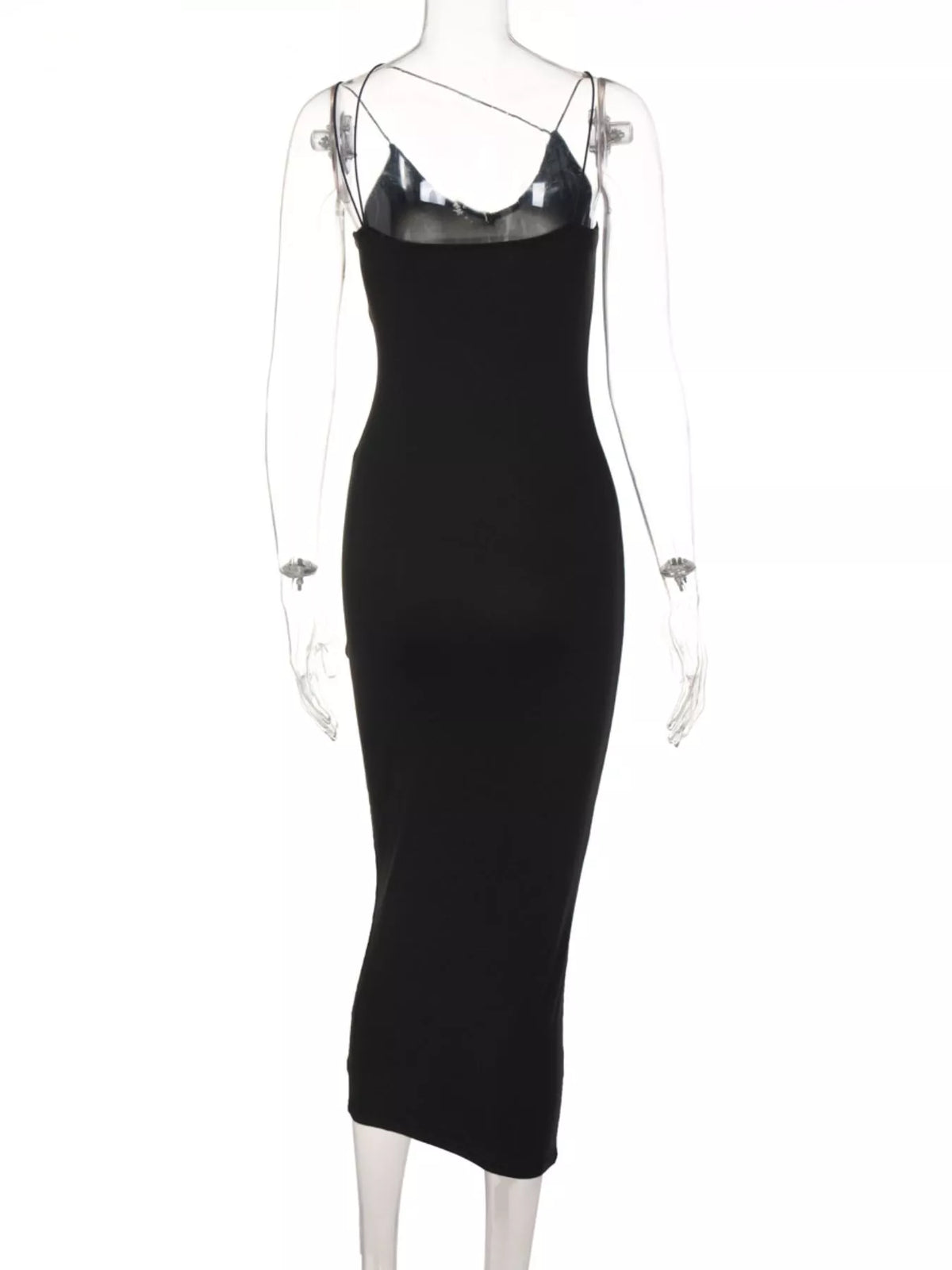 Leopard print spaghetti strap midi dress from Plush Fashion Hub featuring a fitted silhouette and stylish animal pattern.