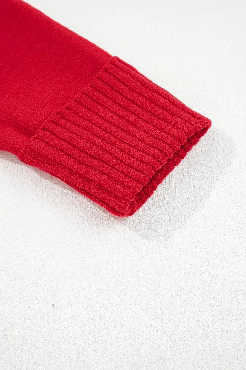Womens ribbed hem long sleeve sweater in a cozy knit, featuring a fitted silhouette and stylish ribbed detailing from Trendsi.