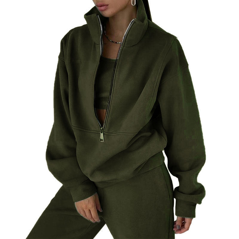 Velvet Touch Fleece Sporty Co-Ord Set by Plush Fashion Hub, two-piece loungewear with cozy fleece fabric and sporty design.