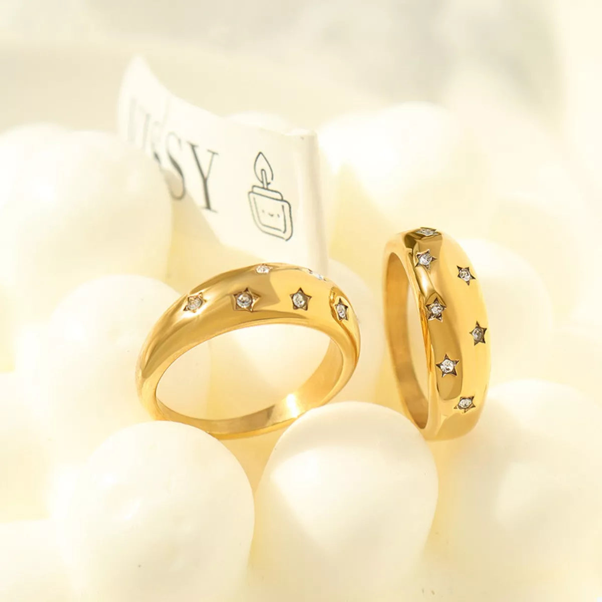 18K gold-plated zircon ring with sparkling stones, showcasing a stylish and elegant jewelry piece from Plush Fashion Hub.