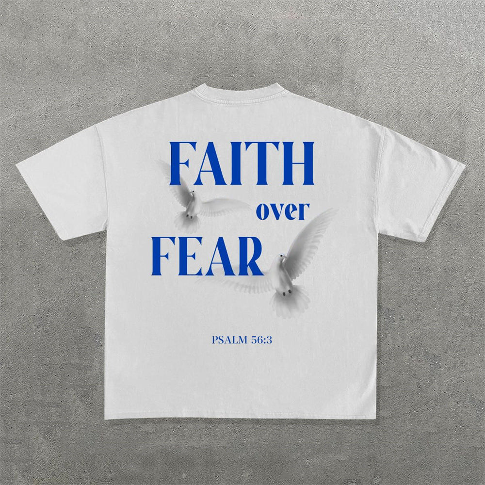 Oversized eprolo fashion T-shirt with letter pattern design, relaxed fit, and casual style, displayed flat on a white background.