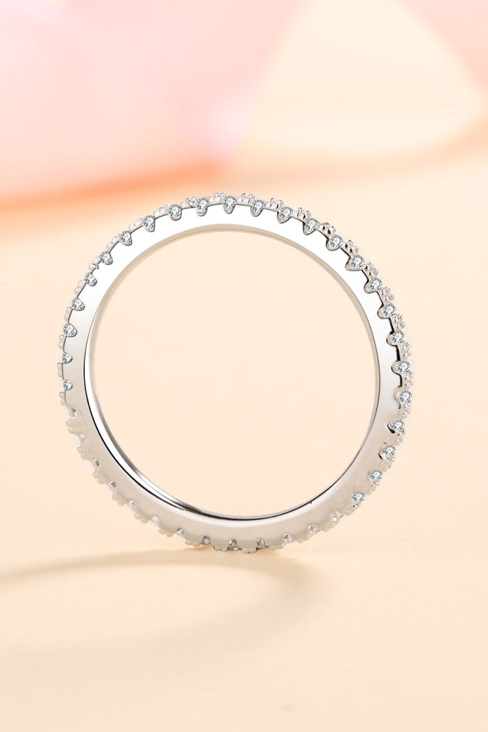 Elegant Curious Time 925 Sterling Silver Moissanite Ring featuring a sparkling moissanite stone and intricate silver band design.