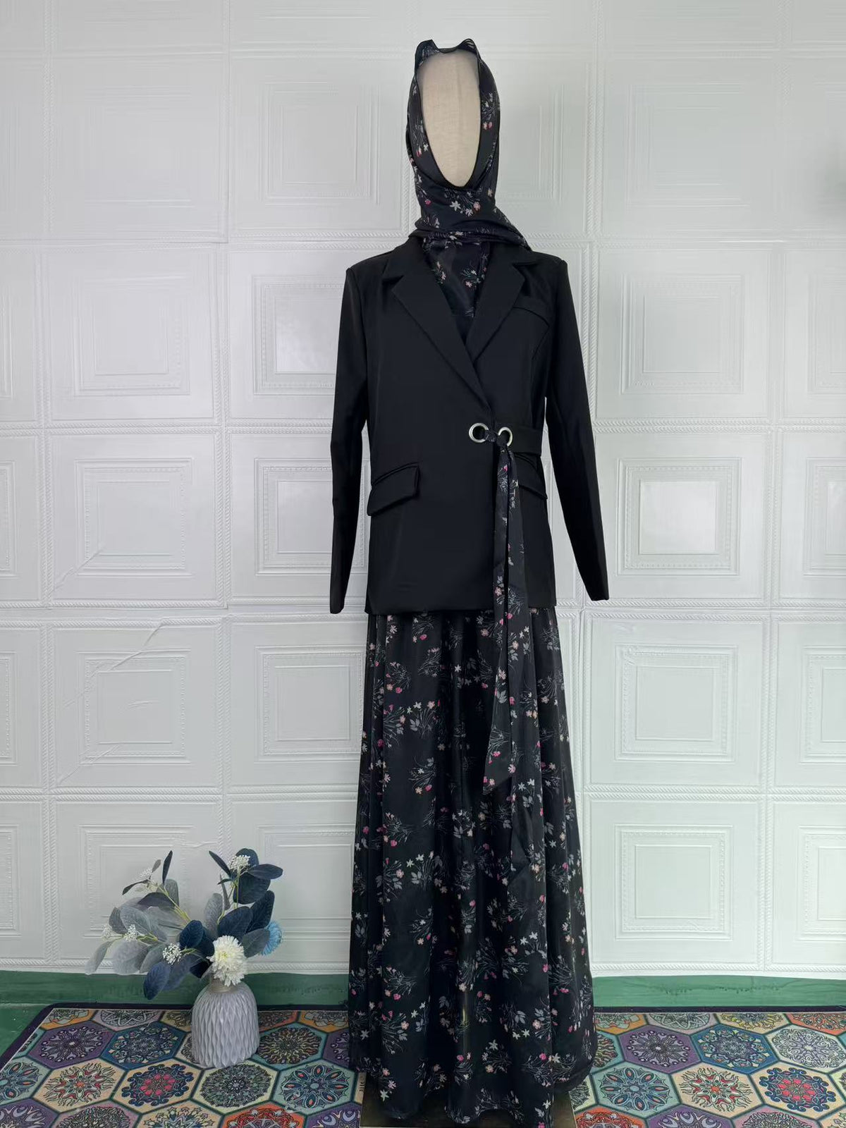 Elegant women’s long sleeve maxi dress by Plush Fashion Hub, featuring a flowing silhouette and sophisticated design.