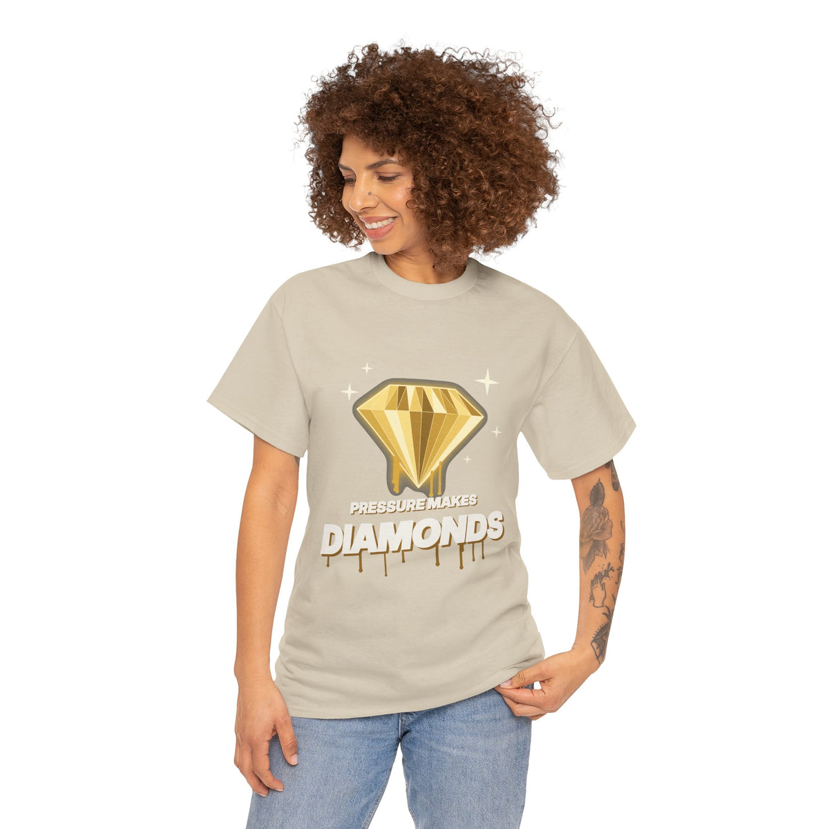 Pressure Makes Diamonds Tee – Black & Gold Streetwear