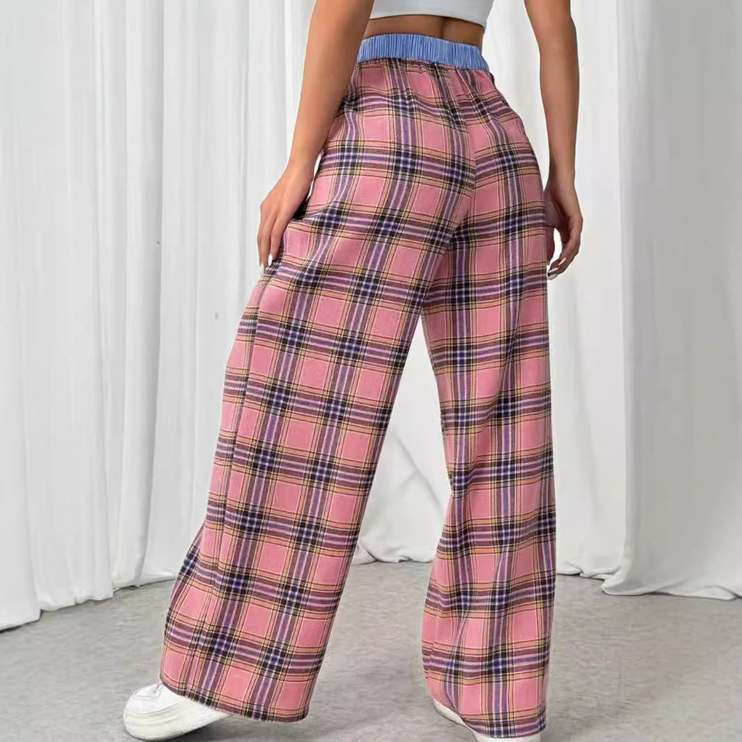 Eprolo straight loose pants in neutral fabric, displayed flat with waistband and relaxed fit for comfortable casual wear.