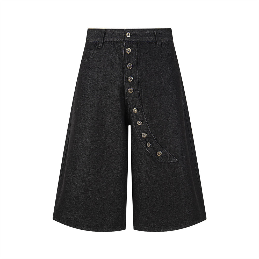 Western-inspired loose wide-leg cropped pants by Plush Fashion Hub, showcasing relaxed fit and stylish design.