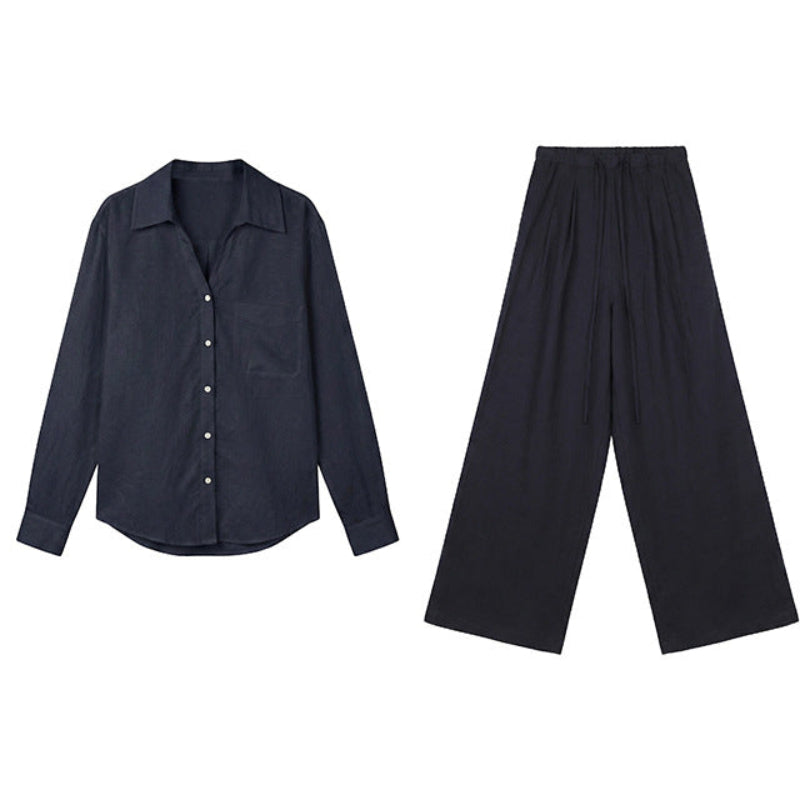 Plush Fashion Hub Tencel Linen lounge set tops in soft, breathable fabric with a relaxed fit and stylish design.