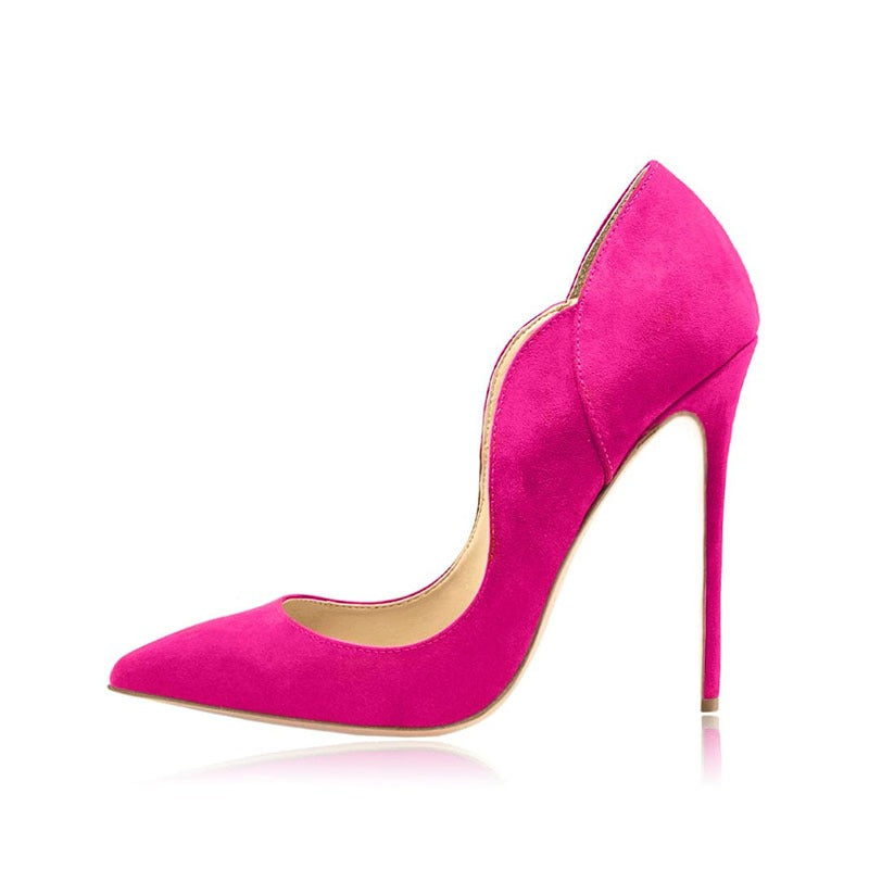 Color-block stiletto pumps by Plush Fashion Hub featuring a sleek heel and vibrant multi-color design, perfect for stylish occasions.