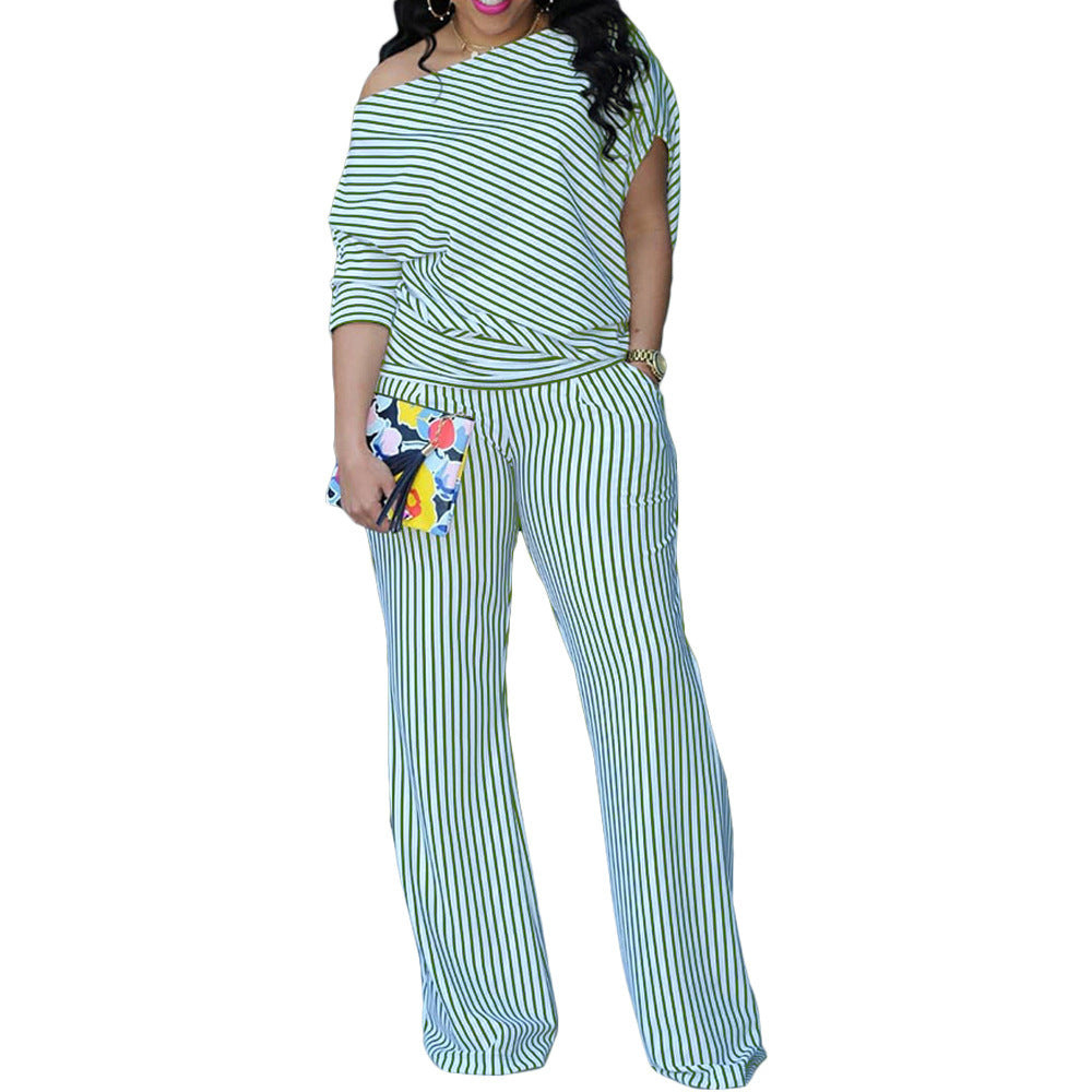 Asymmetrical off-shoulder two-piece top set by Plush Fashion Hub, featuring stylish, modern design with a fitted silhouette.