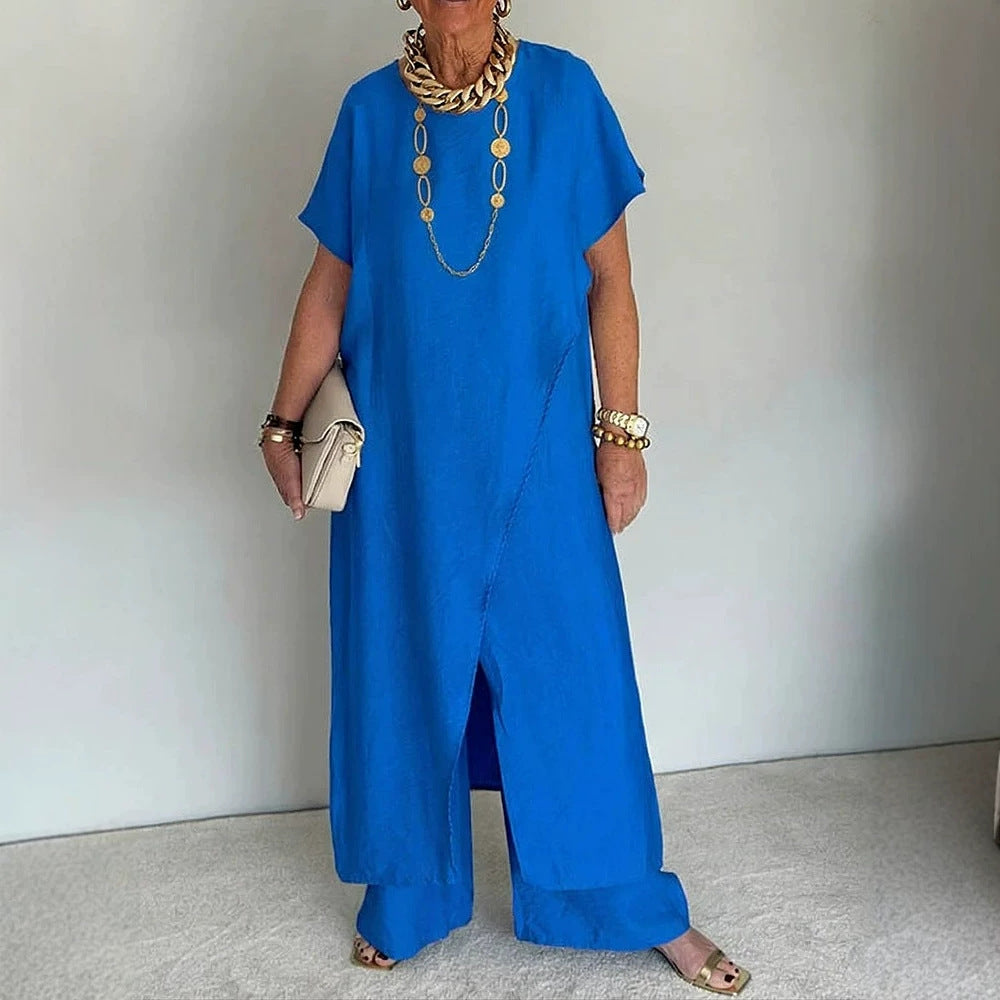 Eprolo women's asymmetric top set in casual style, two-piece outfit with stylish tops and coordinating bottoms, modern fashion look