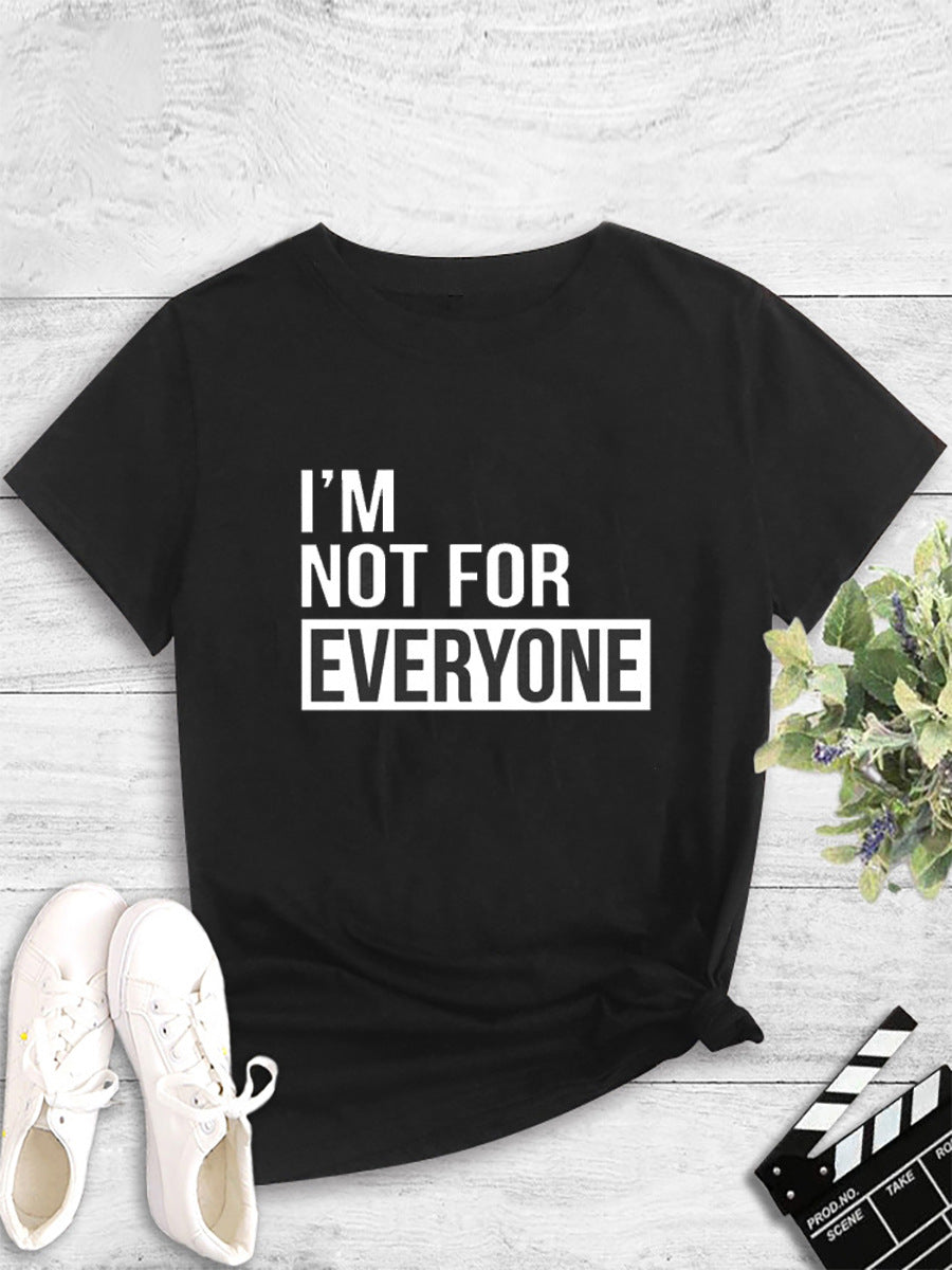 Printed round neck crewneck T-shirt for women by eprolo, casual fashion top with a comfortable fit and stylish design.