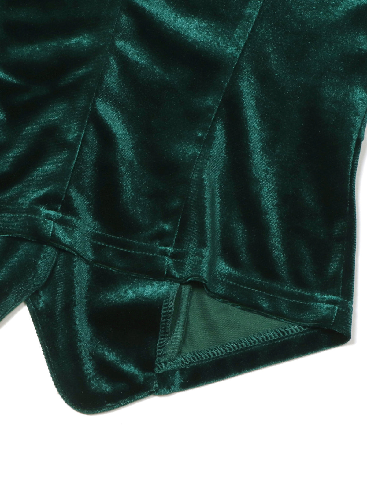 Velvet button-down vest with delicate lace trim, stylish top by Plush Fashion Hub, shown in a close-up image.