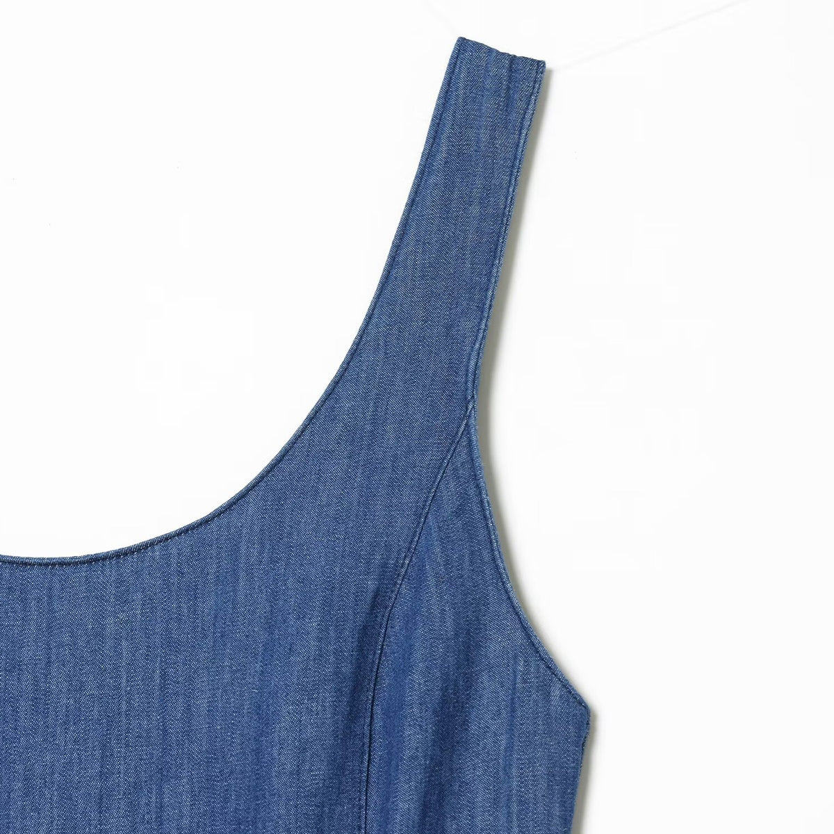 Stacked decorative MIDI camisole dress by eprolo featuring layered fabric and a sleek, elegant design.