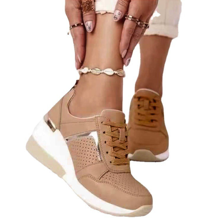 Plush Fashion Hub City Chic mesh platform sneakers featuring breathable mesh material and chunky white soles.