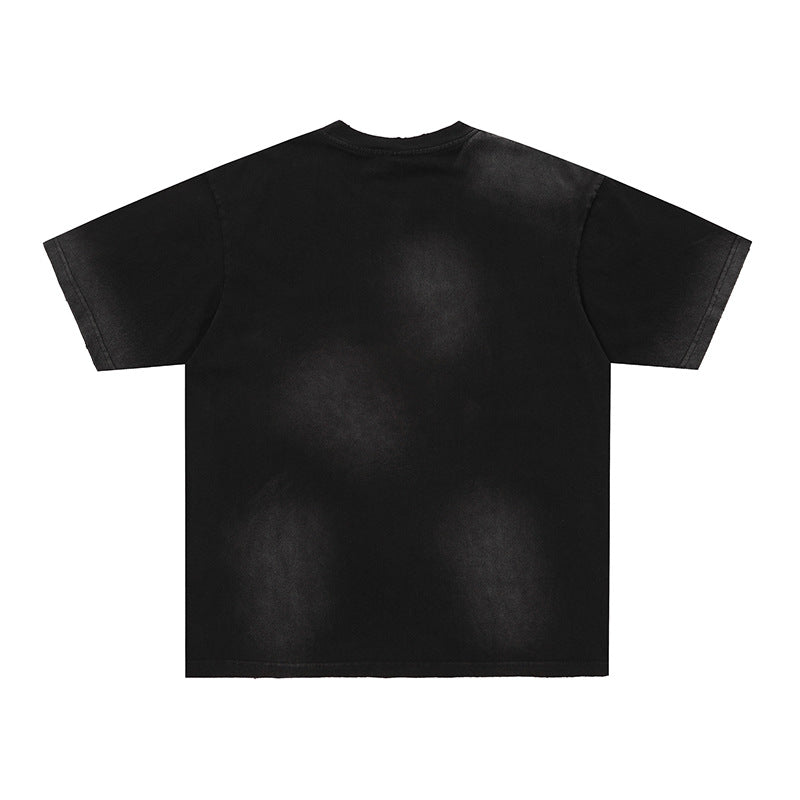 Eprolo racing elements short sleeve shirt with bold racing graphics and vibrant colors on a casual cotton fabric.