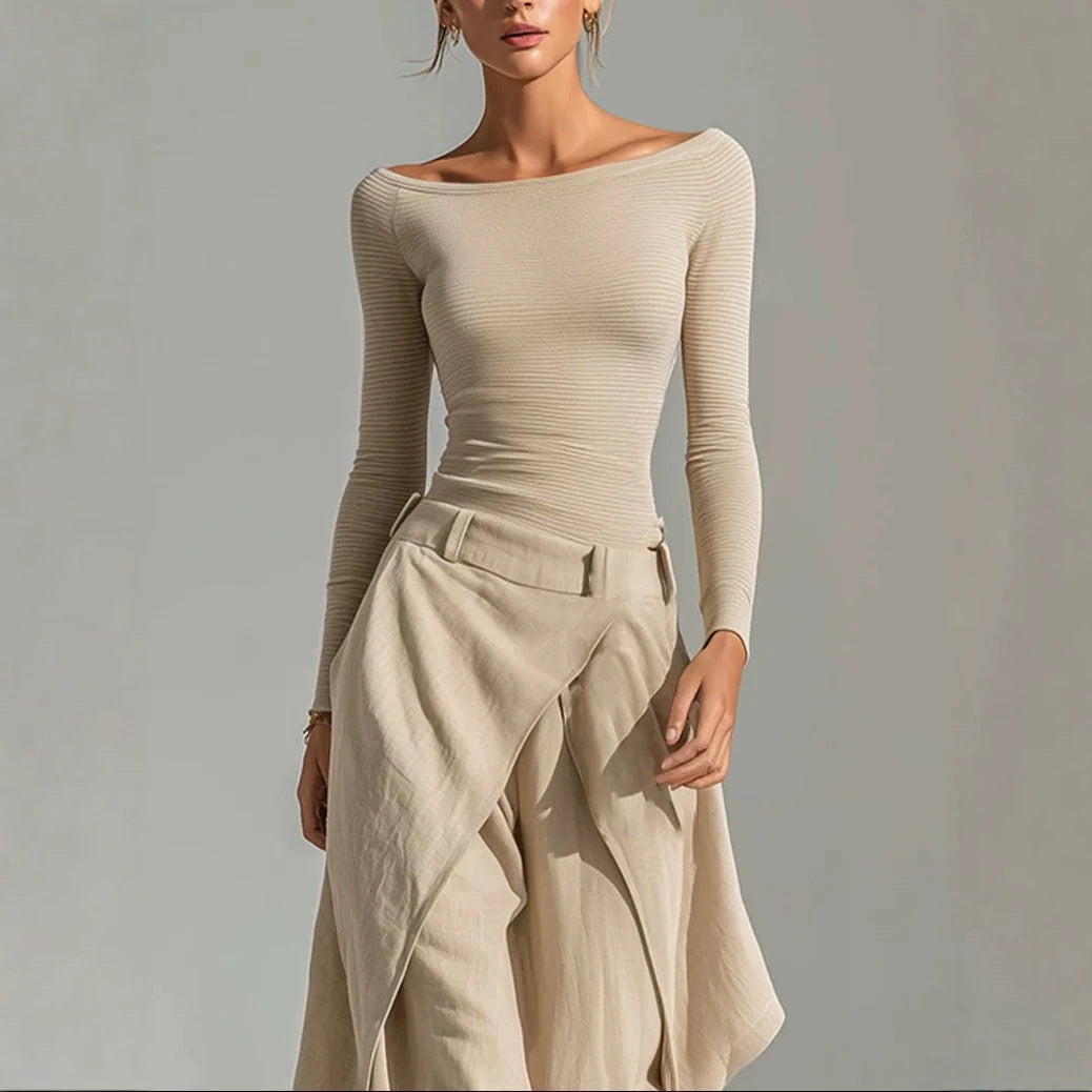 Eprolo women's loose top and pants two-piece set, casual and comfortable outfit, displayed on a model.