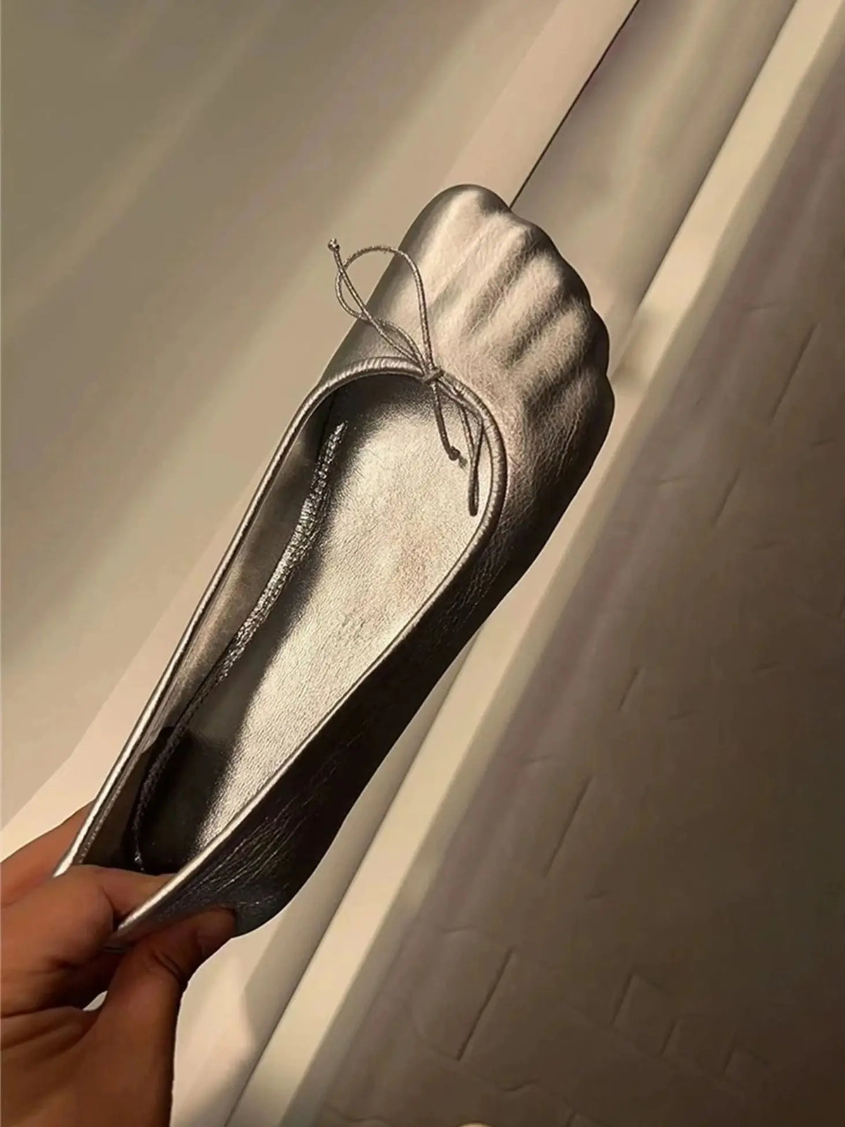 Black and silver round toe slip-on loafers by Plush Fashion Hub, stylish and comfortable footwear for casual or formal wear.