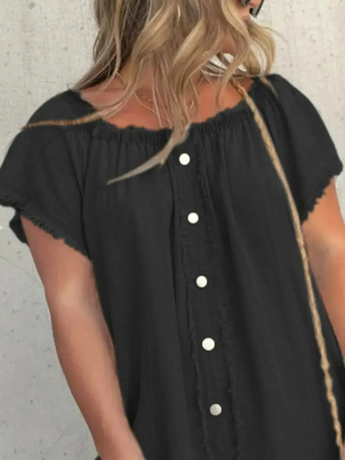 Plus size stretchy casual raw hem denim mini dress with button-down front, featuring a relaxed fit and trendy style.