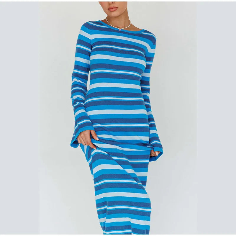Elegant eprolo fashion long sleeve maxi dress with a flowing silhouette and stylish design, perfect for casual or formal wear.