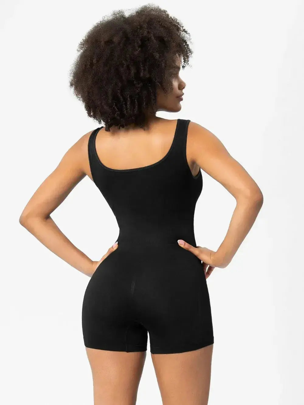 Women’s scoop neck wide strap shaping romper pajamas from Plush Fashion Hub, featuring a comfortable, bodycon fit.