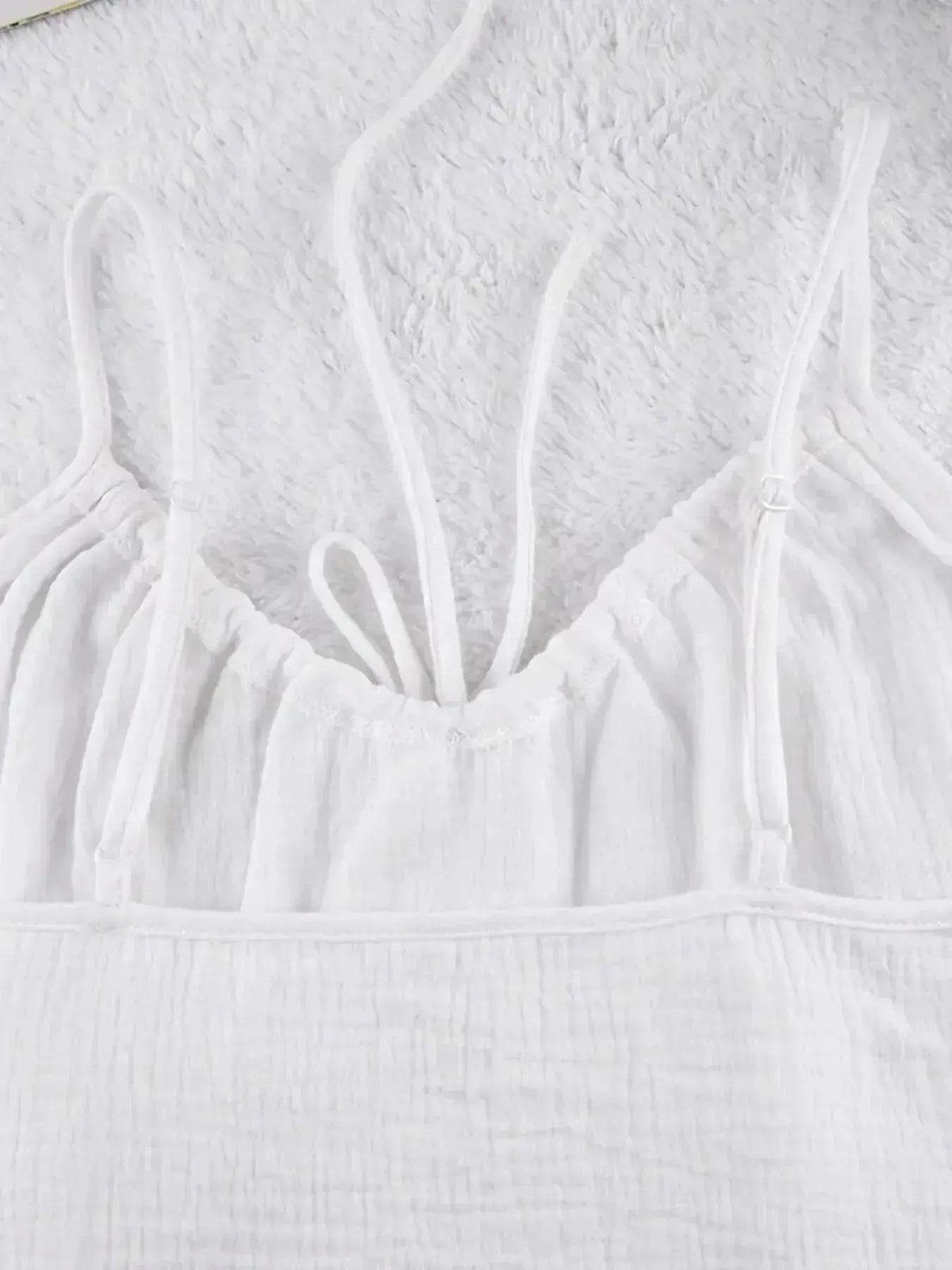 Women’s soft stretch tie-front cami and shorts pajama set by Plush Fashion Hub, featuring a relaxed loungewear style in a comfortable fabric.