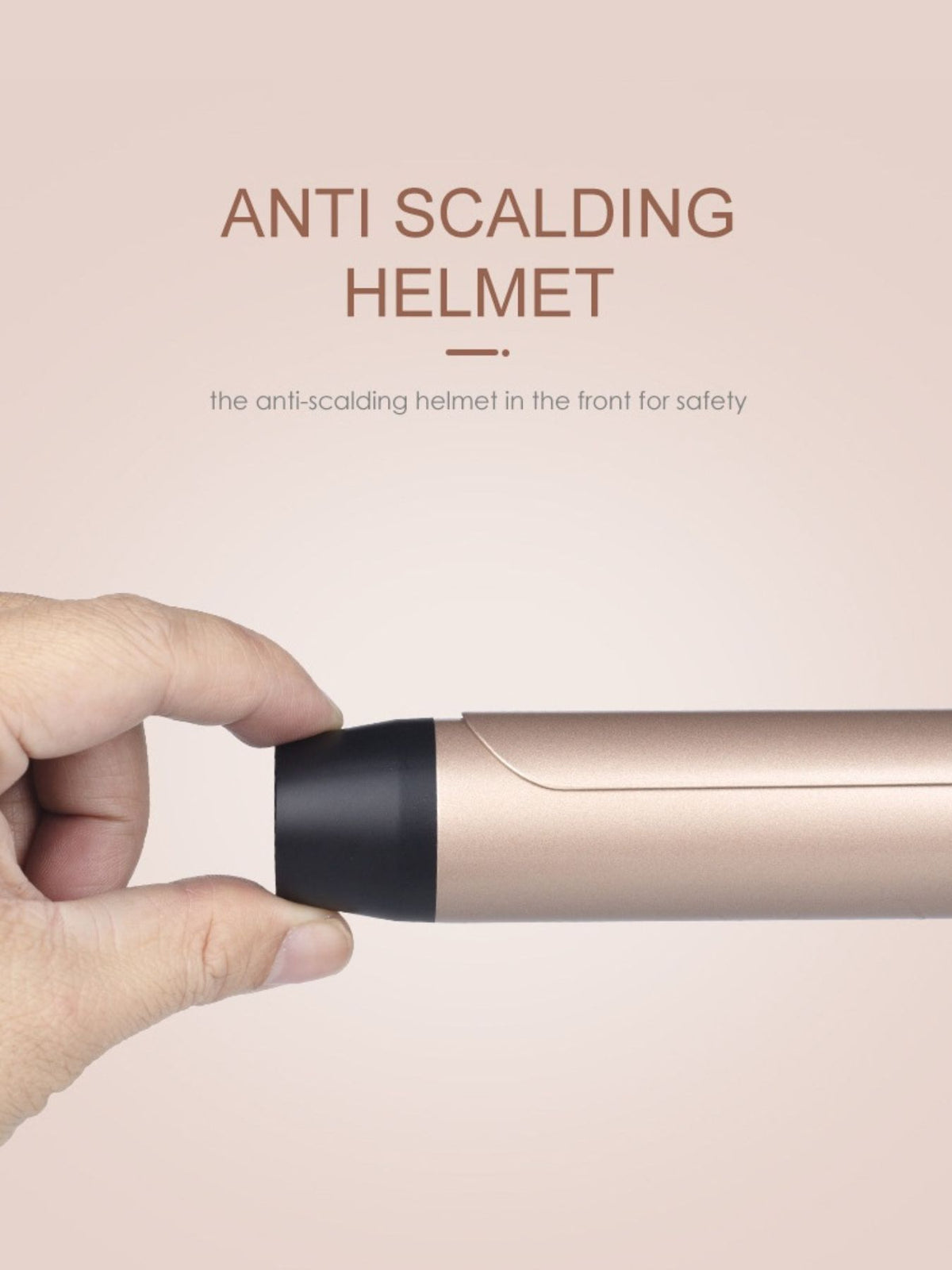 Ceramic curling iron by Plush Fashion Hub, a professional anti-scald fast-heating hair styling tool for smooth curls and waves.