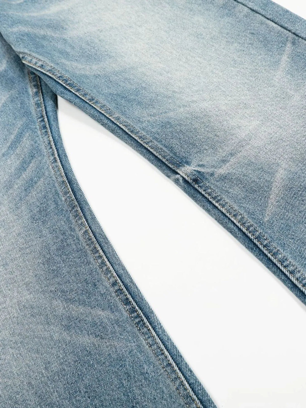 Men's loose fit jeans by Plush Fashion Hub, showing casual denim with a relaxed fit, front and back view.