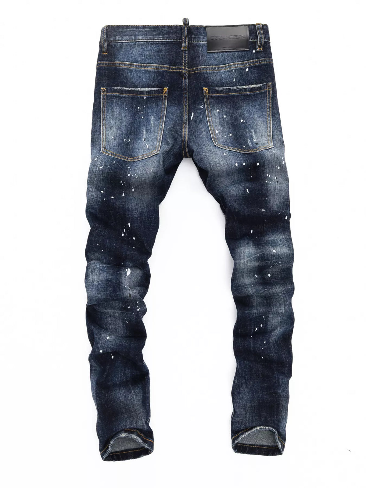 Men's distressed slim fit jeans by Plush Fashion Hub featuring a modern, faded design and slim silhouette.