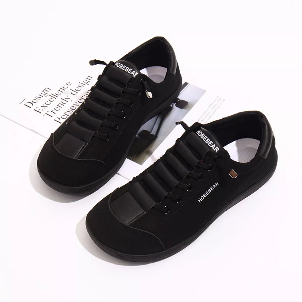 Contrast lace-up casual sneakers by Plush Fashion Hub featuring PU leather and canvas construction.