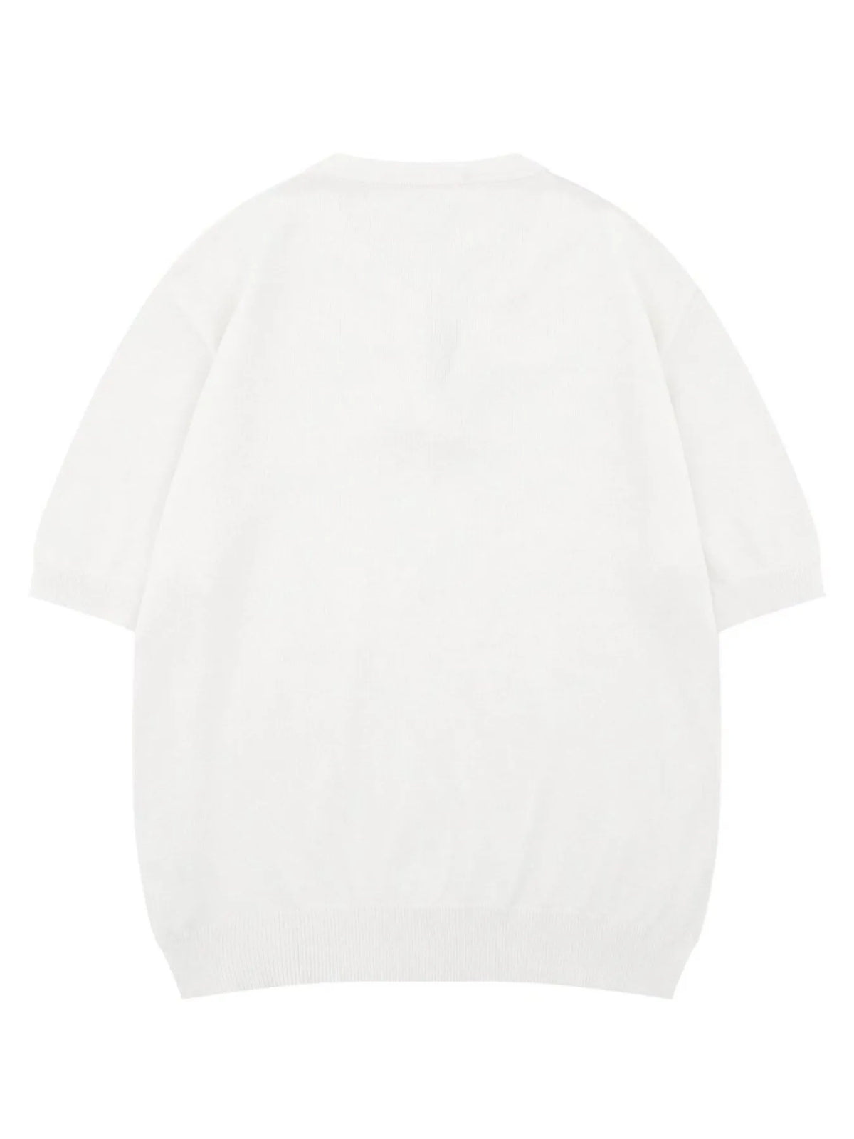 Men's classic short sleeve knit T-shirt from Trendsi, showcasing a comfortable fit and smooth fabric in a neutral color.